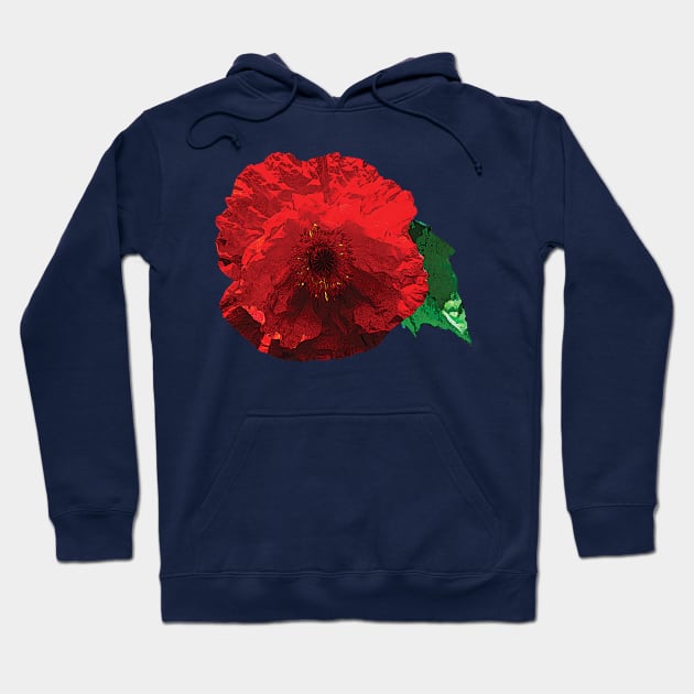 One Red Poppy Hoodie by SusanSavad